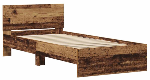 Okvir kreveta s uzglavljem Staro drvo 80 x 200 cm - Smeđa / 80 x 200 cm
