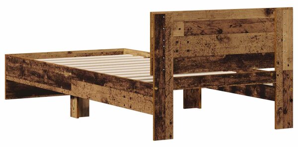 Okvir kreveta s uzglavljem Staro drvo 80 x 200 cm - Smeđa / 80 x 200 cm