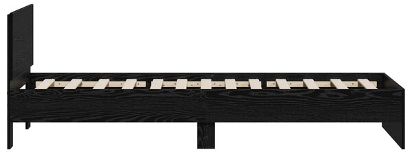 Okvir kreveta s uzglavljem Crni hrast 80 x 200 cm - Crna / 80 x 200 cm