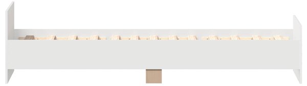 Okvir kreveta s uzglavljem Bijela 80 x 200 cm Konstruirano drvo - Bijela / 80 x 200 cm