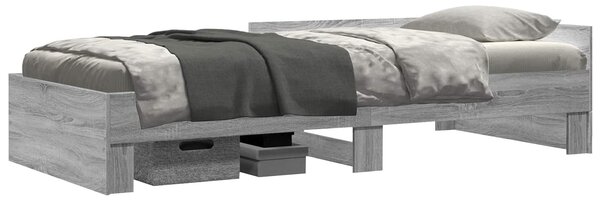Okvir kreveta s uzglavljem Siva Sonoma 80 x 200 cm - Siva / 80 x 200 cm