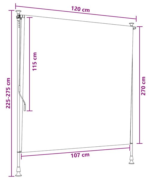 Vanjska Roleta Pijesak 120 x 270 cm - Smeđa / 120 x 270 cm