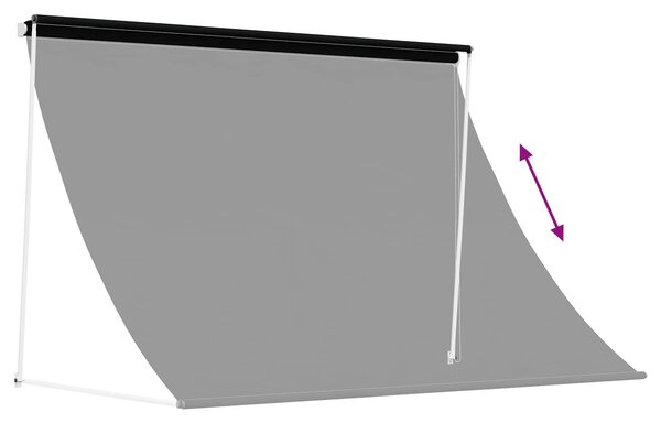 Nadstrešnica Crna 100 x 150 cm 180 g / m² poliester s PU premazom - Crna / 100 x 150 cm