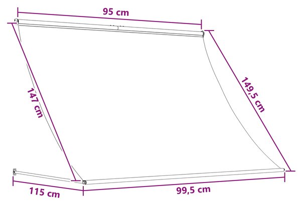 Nadstrešnica Sivosmeđa 100 x 150 cm - Smeđesiva / 100 x 150 cm