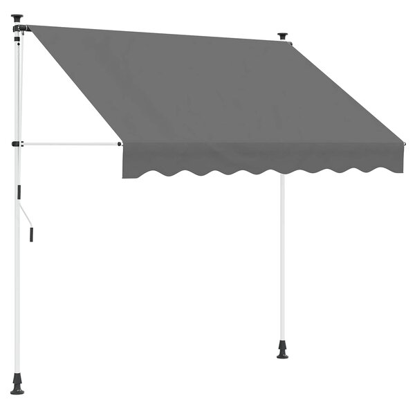 Ručno sklopiva tenda 180 g / m² poliester s PU premazom - Svjetlosiva / 100 cm