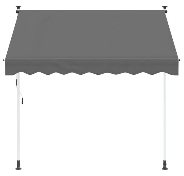 Ručno sklopiva tenda 180 g / m² poliester s PU premazom - Svjetlosiva / 100 cm