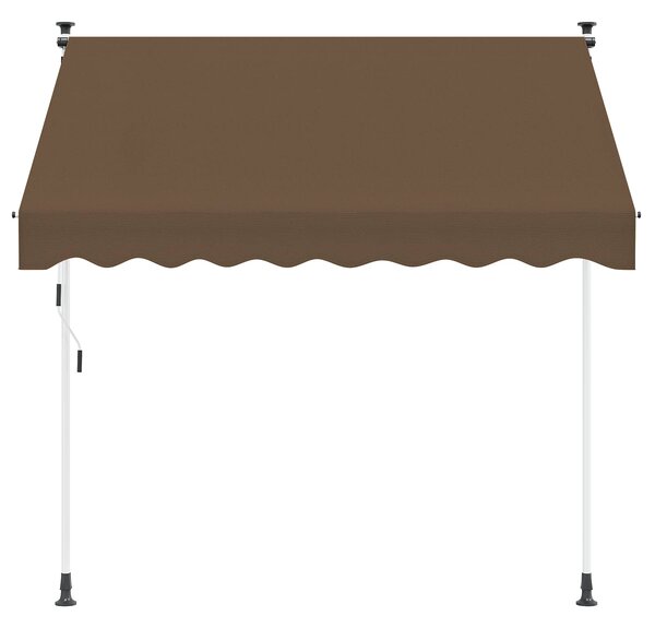 Ručno sklopiva tenda Sivosmeđa 200 cm - Smeđesiva / 200 cm