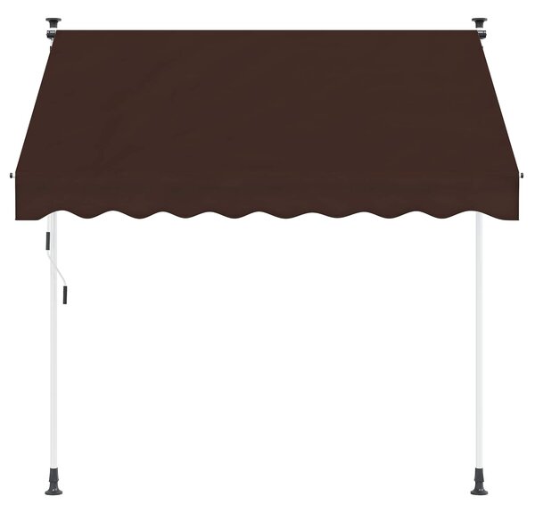Ručno sklopiva tenda Smeđa 150 cm - Smeđa / 150 cm