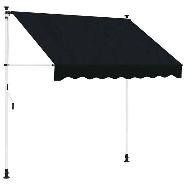 Ručno sklopiva tenda Crna 200 cm - Crna / 200 cm