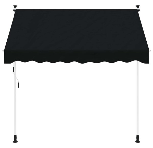 Ručno sklopiva tenda Crna 200 cm - Crna / 200 cm