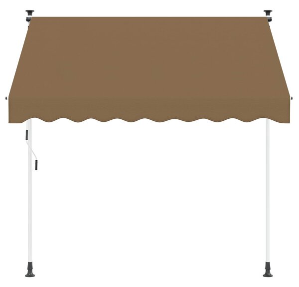 Ručno sklopiva tenda 180 g / m² poliester s PU premazom - Svjetlosiva / 100 cm