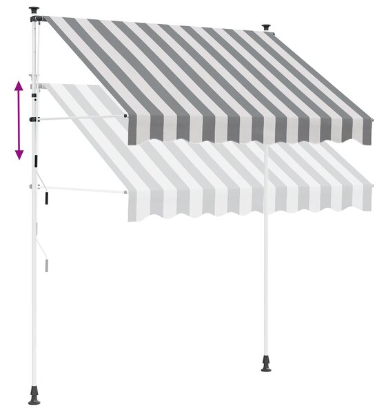 Ručno sklopiva tenda Antracit i bijelo 100 cm - Antracit / 100 cm