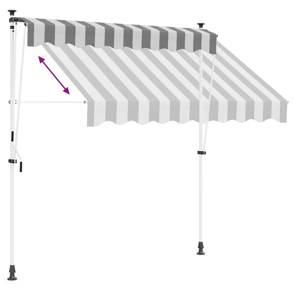 Ručno sklopiva tenda Antracit i bijelo 100 cm - Antracit / 100 cm