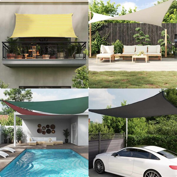 Jedro za sunce Žuta i bijela 2 x 2 m 100% poliester Oxford - Žuta / 2 x 2 m