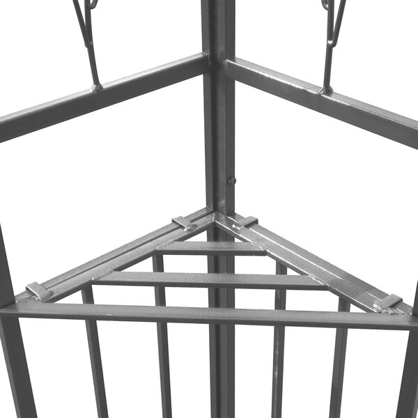 Gazebo 3,97 x 2,96 x 2,68 m Vinska crvena Poliester i čelik - Crvena / 3,97 x 2,96 x 2,68 m