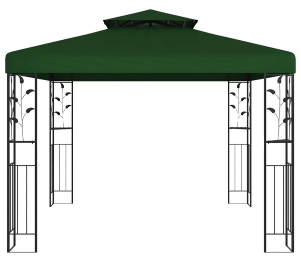 Gazebo 3 x 3 x 2,68 m Zelena Poliester i čelik - Zelena / 3 x 3 x 2,68 m