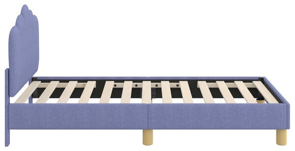 Krevet za djecu s uzglavljem Traper plava 80 x 160 cm Tkanina - Plava / 80 x 160 cm