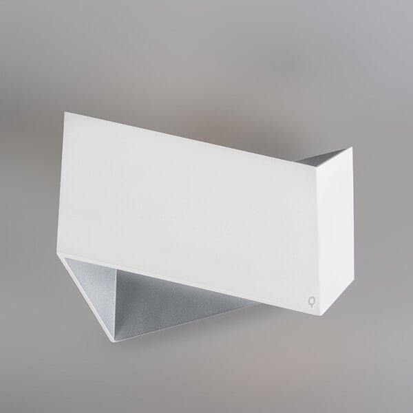 Dizajnerska zidna svjetiljka bijela - Fold