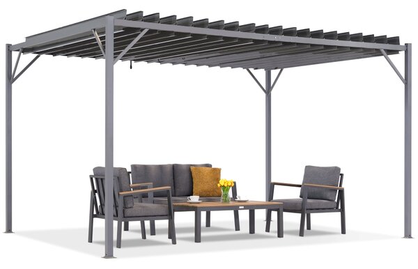 Antracit terasa pergola Tasos 3x4m Garden Point