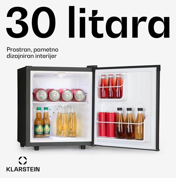 Klarstein Silent Cool, hladnjak, 30 L, Arctic-Fox Cooling, G, crni