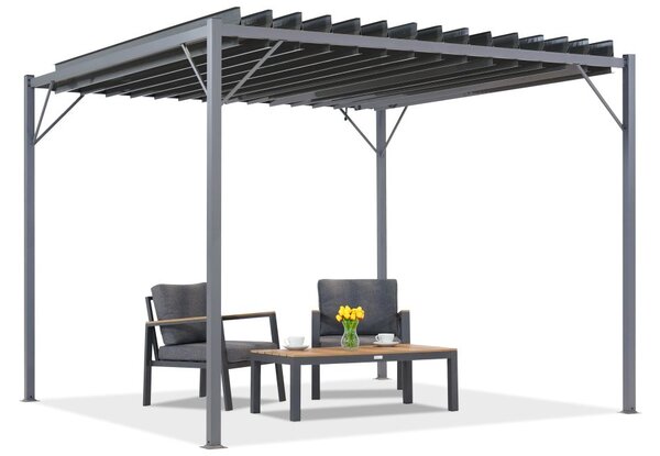 Antracit terasa pergola Tasos 3x3m Garden Point