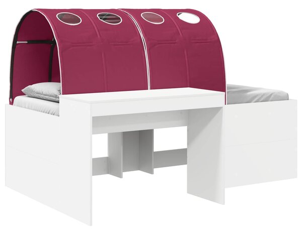 Krevet s tunelom 4 pcs Artisian hrast i crvena - Smeđa / 118,6 x 193,2 x 75,1 cm