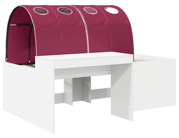 Krevet s tunelom 4 pcs Artisian hrast i crvena - Smeđa / 118,6 x 193,2 x 75,1 cm