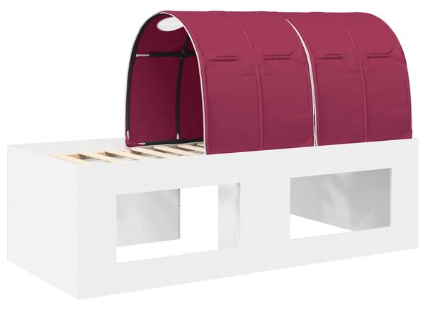 Krevet s tunelom 4 pcs Artisian hrast i crvena - Smeđa / 118,6 x 193,2 x 75,1 cm