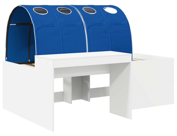 Krevet s tunelom 4 pcs Artisian hrast i plava Konstruirano drvo - Smeđa / 118,6 x 193,2 x 75,1 cm