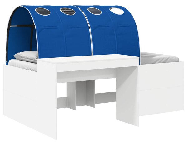 Krevet s tunelom 4 pcs Artisian hrast i plava Konstruirano drvo - Smeđa / 118,6 x 193,2 x 75,1 cm