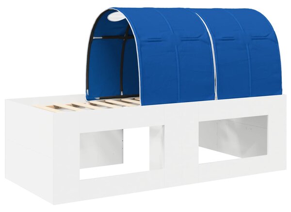 Krevet s tunelom 4 pcs Artisian hrast i plava Konstruirano drvo - Smeđa / 118,6 x 193,2 x 75,1 cm