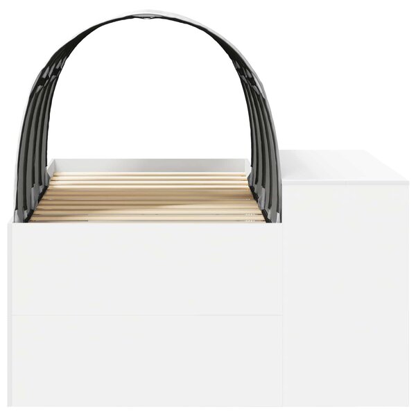 Krevet s tunelom 4 pcs Artisian hrast i bijela - Smeđa / 118,6 x 193,2 x 75,1 cm