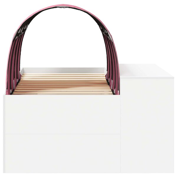 Krevet s tunelom 4 pcs Artisian hrast i ružičasta - Smeđa / 118,6 x 193,2 x 75,1 cm
