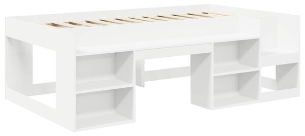 Krevet s tunelom 3 pcs Bijela i plava Konstrukcijsko drvo - Bijela / 98.5 x 200 cm