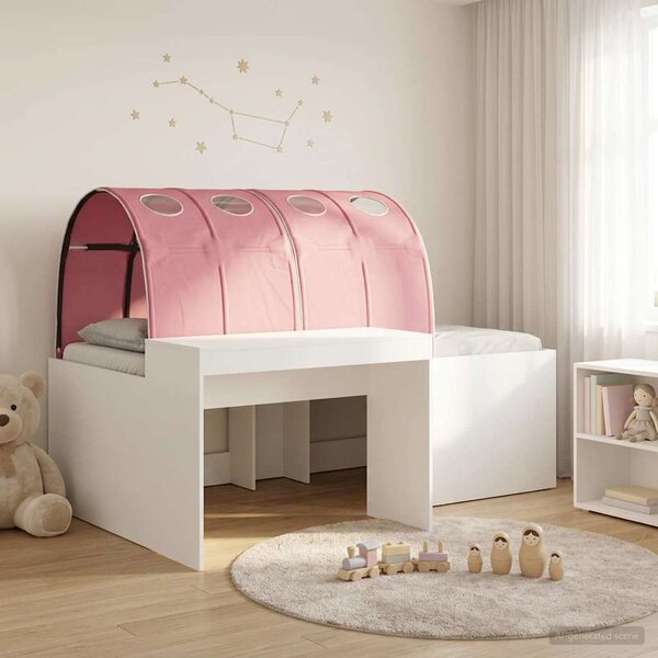 Krevet s tunelom 4 pcs Artisian hrast i ružičasta - Smeđa / 118,6 x 193,2 x 75,1 cm