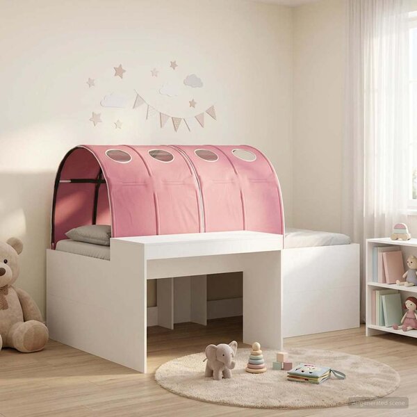 Krevet s tunelom 4 pcs Artisian hrast i ružičasta - Smeđa / 118,6 x 193,2 x 75,1 cm