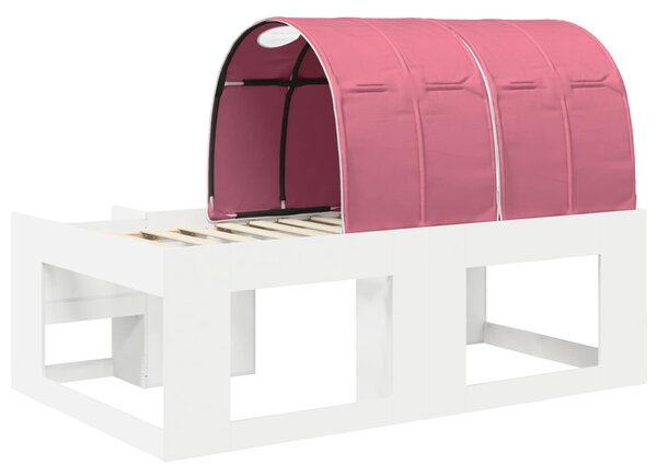 Krevet s tunelom 3 pcs Bijela i ružičasta Konstrukcijsko drvo - Bijela / 98.5 x 200 cm