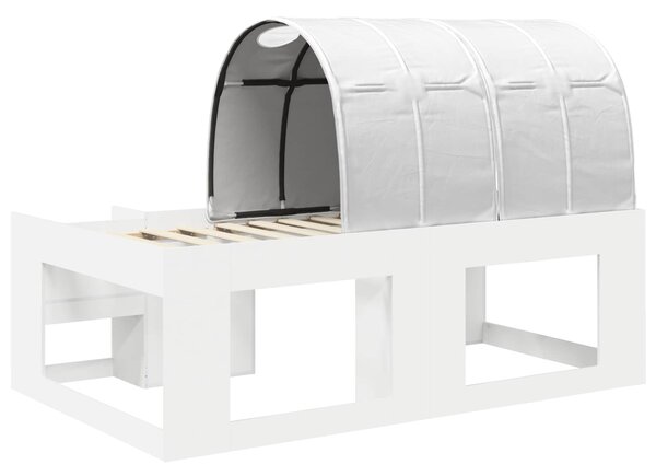 Krevet s tunelom s policom 3 pcs Bijela Konstrukcijsko drvo - Bijela / 98.5 x 200 cm