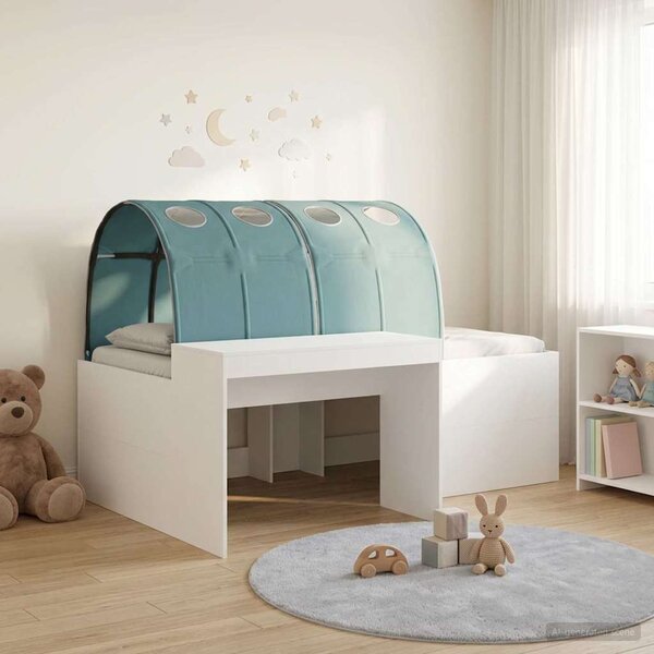 Krevet s tunelom 4 pcs Artisian hrast i svijetlo plava - Smeđa / 118,6 x 193,2 x 75,1 cm