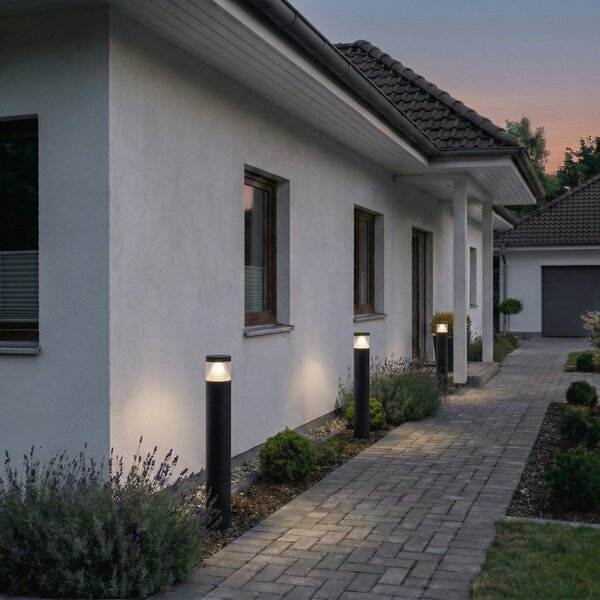 Lucande LED svjetiljka Darja, antracit, metal, 100cm, IP54, Sivo, Metal