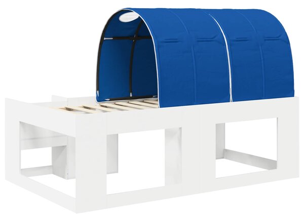Krevet s tunelom 3 pcs Bijela i plava Konstrukcijsko drvo - Bijela / 98.5 x 200 cm