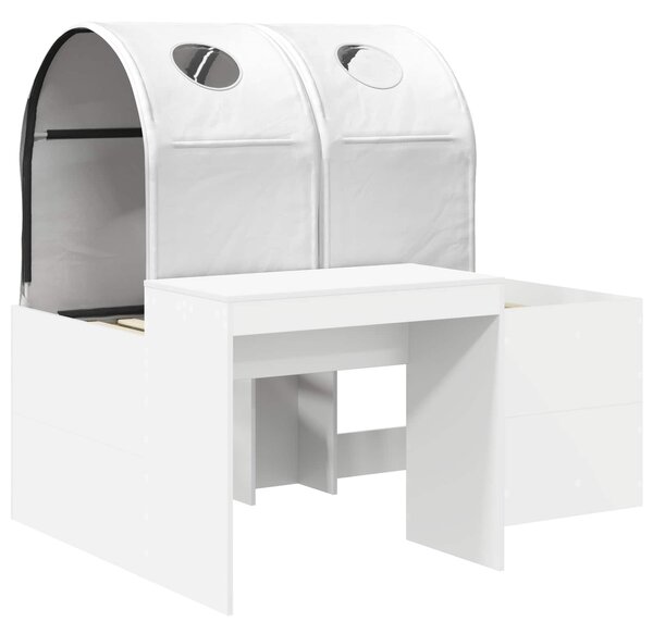Krevet s Tunnels 4 pcs Artisian hrast i bijela - Smeđa / 123,6 x 163,2 x 75,1 cm