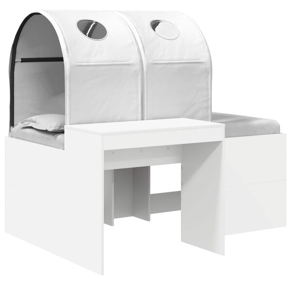 Krevet s Tunnels 4 pcs Artisian hrast i bijela - Smeđa / 123,6 x 163,2 x 75,1 cm