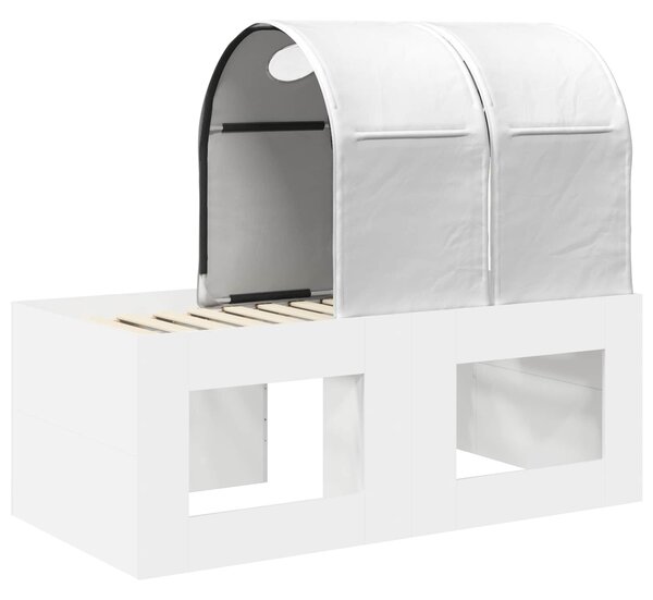 Krevet s Tunnels 4 pcs Artisian hrast i bijela - Smeđa / 123,6 x 163,2 x 75,1 cm