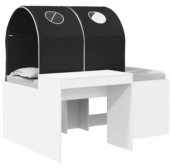 Krevet s Tunnels 4 pcs Artisian hrast i crna Konstruirano drvo - Smeđa / 123,6 x 163,2 x 75,1 cm