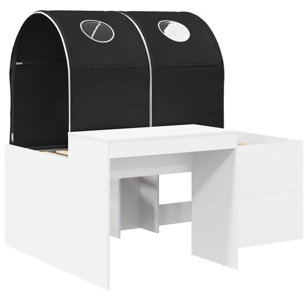 Krevet s Tunnels 4 pcs Artisian hrast i crna Konstruirano drvo - Smeđa / 123,6 x 163,2 x 75,1 cm