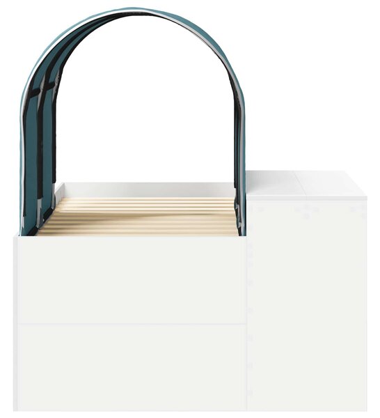 Krevet s Tunnels 4 pcs Artisian hrast i svijetlo plava - Smeđa / 123,6 x 163,2 x 75,1 cm