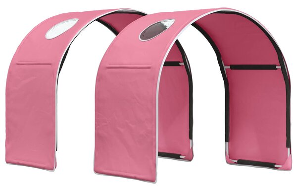 Krevet s Tunelom 4 pcs Bijela i ružičasta Konstruirano drvo - Bijela / 163 x 101,1 x 68,5 cm
