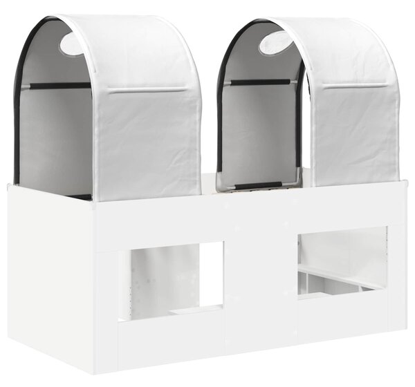 Krevet s Tunelom 4 pcs Bijela Konstruirano drvo - Bijela / 163 x 101,1 x 68,5 cm