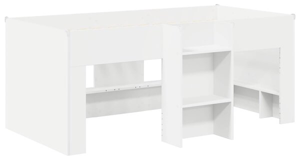 Krevet s Tunelom 4 pcs Bijela i crna Konstruirano drvo - Bijela / 163 x 101,1 x 68,5 cm